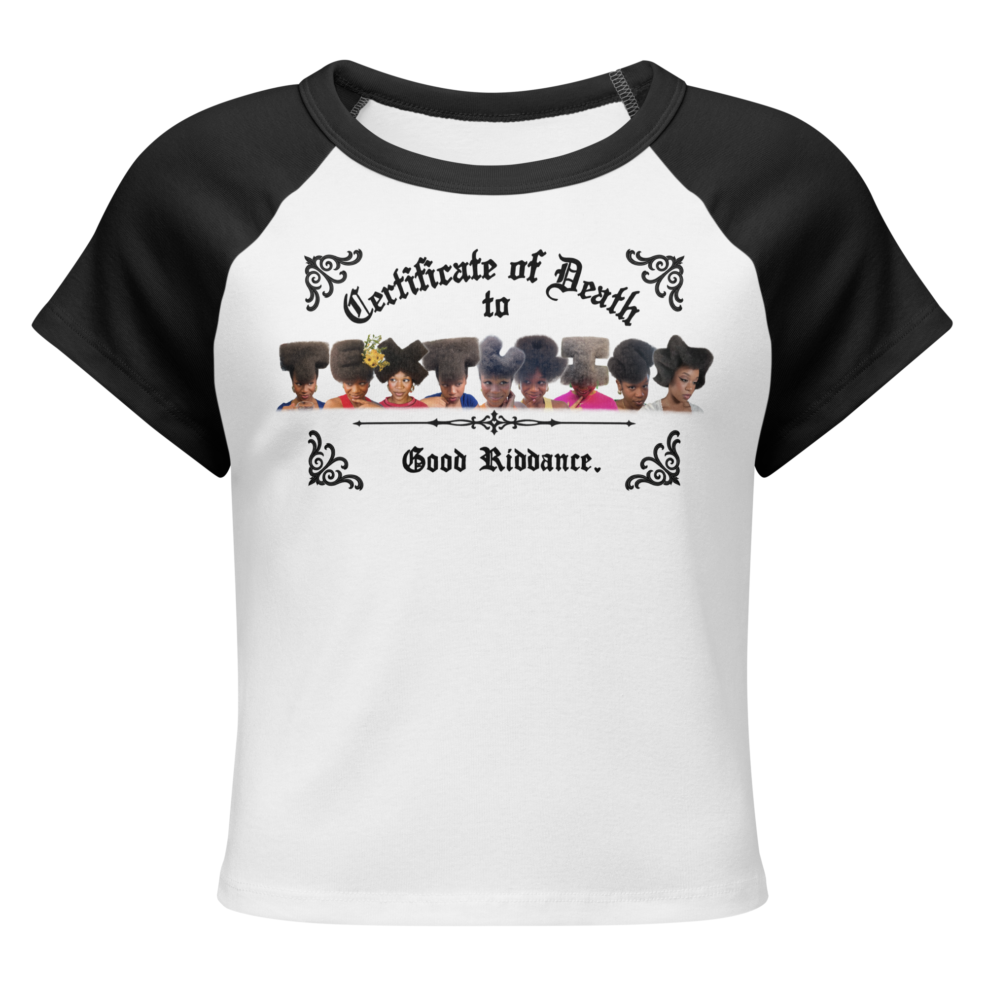 DEATH TO TEXTURISM Ringer T-Shirt In BLACK