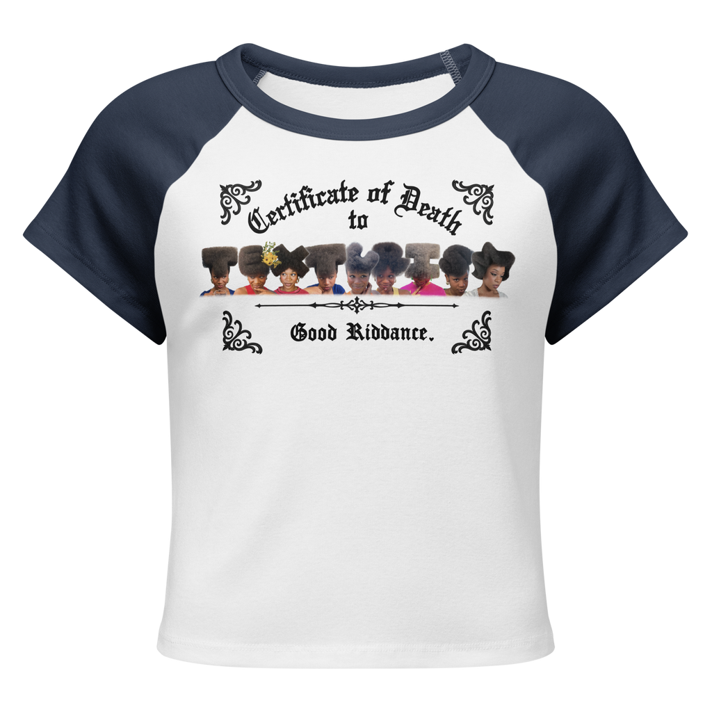 DEATH TO TEXTURISM Ringer T-Shirt In NAVY