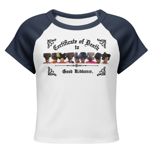 DEATH TO TEXTURISM Ringer T-Shirt In NAVY